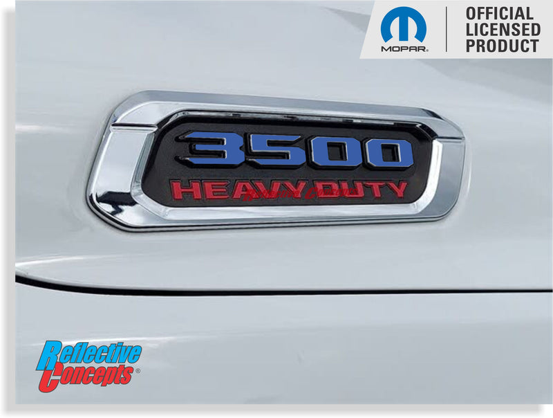 3500 Hood Emblem Number Overlay Decals - 2019-2022 Ram 3500