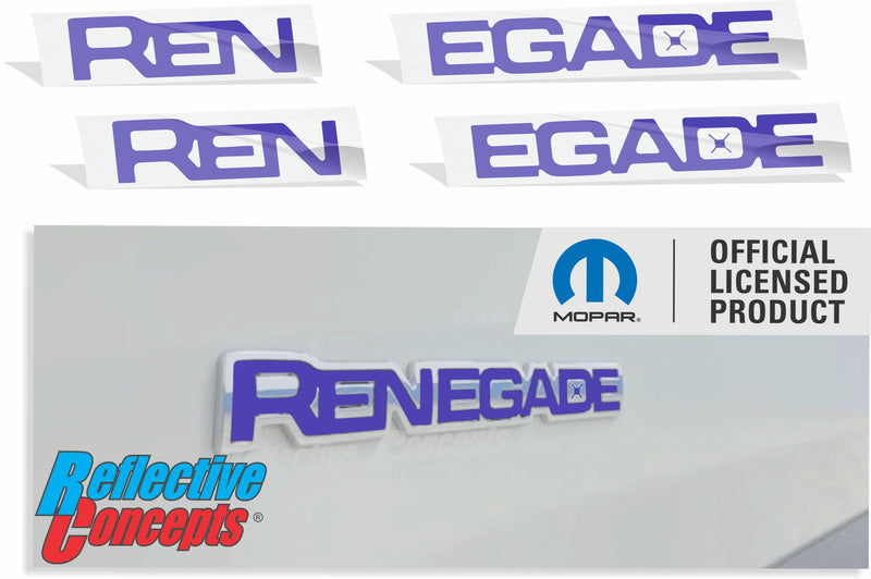 RENEGADE Emblem Inlay Decals   - Jeep Renegade