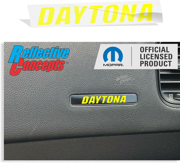 DAYTONA Dash Plaque Emblem Lettering Overlay Decal - 17-23 Charger
