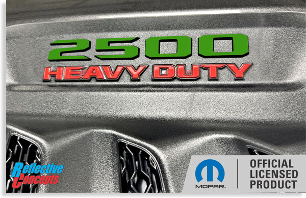 2500 Sport Performance Hood Emblem Number Overlay Decals - 2023-2024 Ram 2500 Laramie, Rebel, Power Wagon
