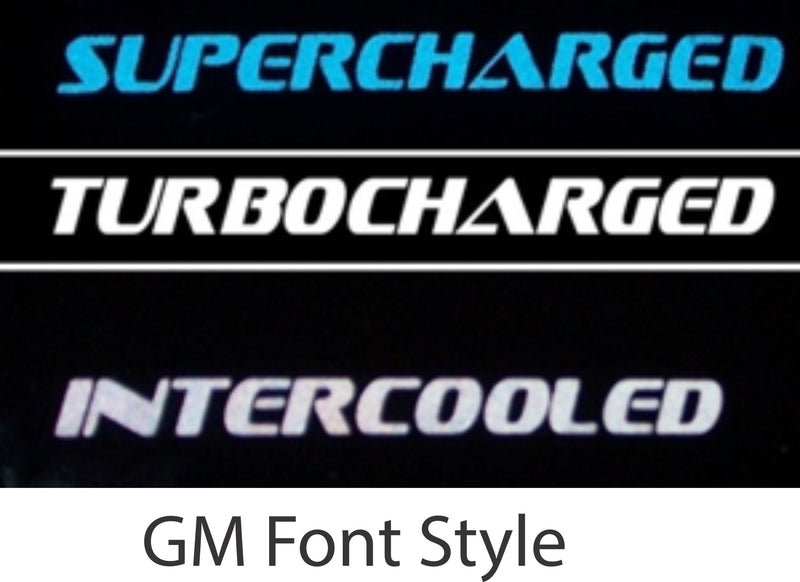 Supercharged, Turbocharged  Decals