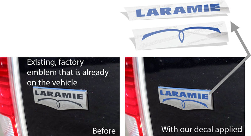 Laramie Tailgate Emblem Overlay Decals   - 2009-2018 Ram Laramie