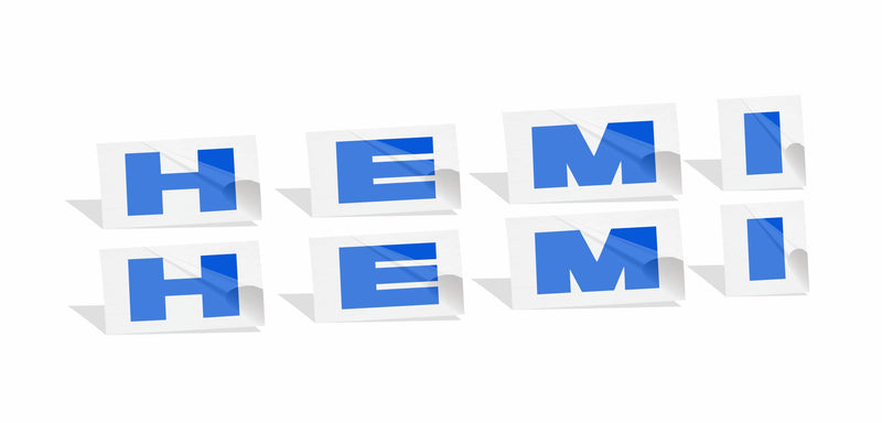 HEMI Lettering Engine Cover Decals - 05-23 300C 5.7L
