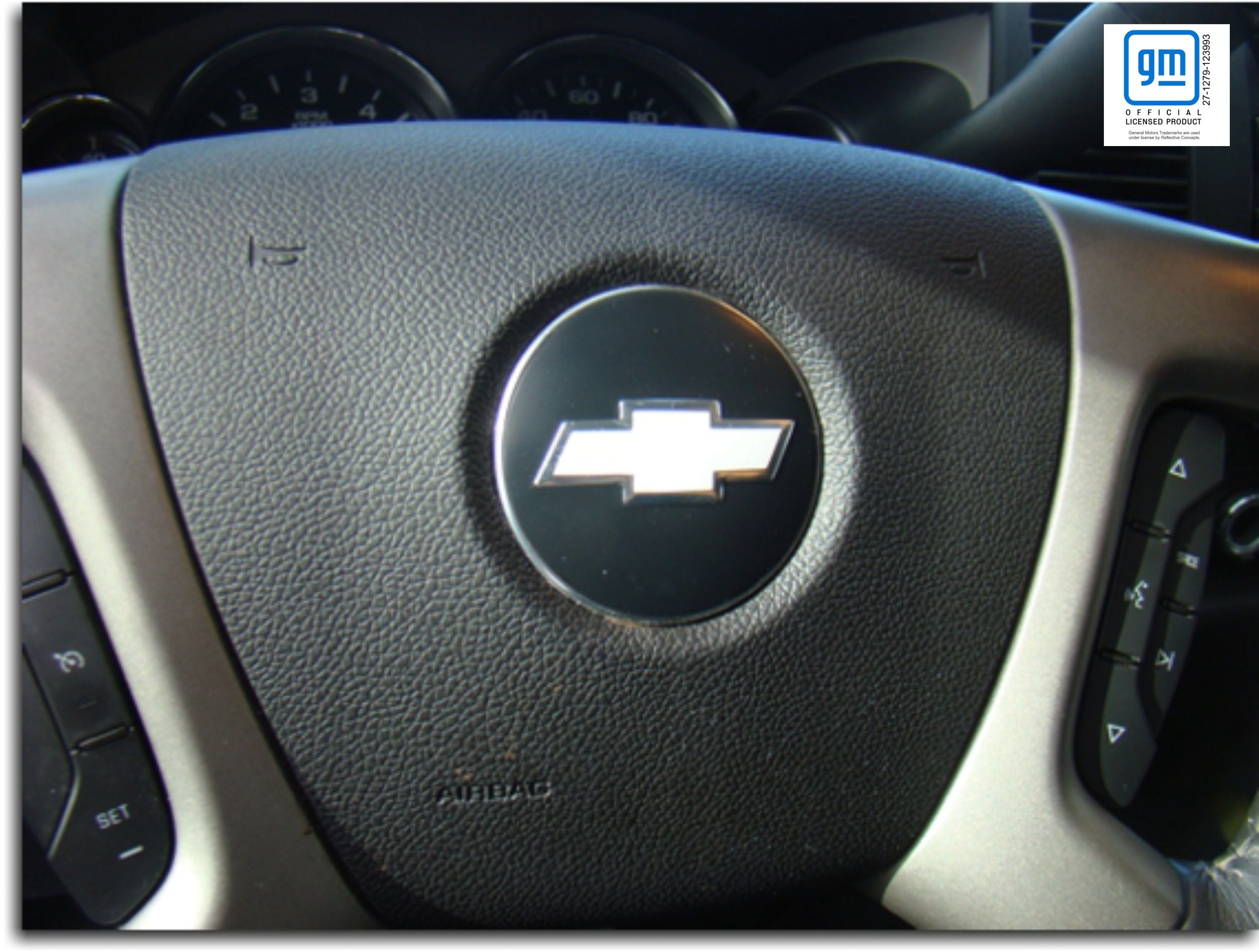 Haru Creative - Steering Wheel Bowtie Overlay Insert Decal Compatible With And Fits Chevy Silverado 2007 2013 Gloss Black Haru Creative - Steering Wheel Bowtie Overlay Insert Decal Compatible With And Fits Chevy Silverado 2007 2013 Gloss Black