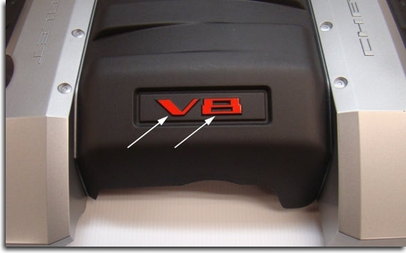 V8 Overlay Decal - 2010+ Camaro SS Engine Cover