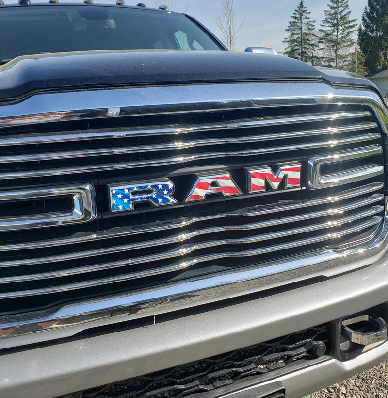 RAM Grille Emblem Overlay Decal   - 2019-2024 Ram 2500 3500