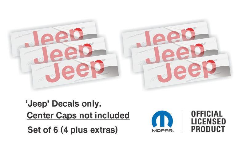 JEEP Center Cap Overlay Decals for Wrangler