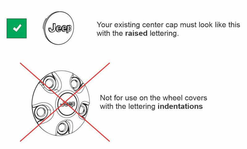 JEEP Center Cap Overlay Decals for Gladiator