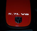 5.7L V8 Engine Cover Letter Overlay Decals - 05-08 Dodge Magnum