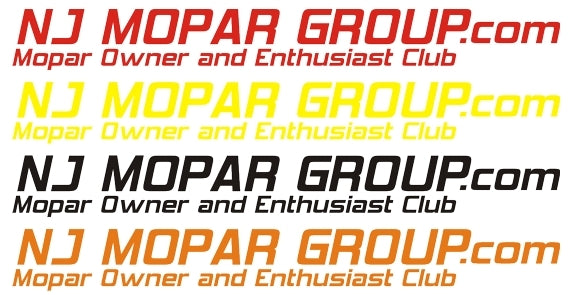 NJ Mopar Group Club Decals