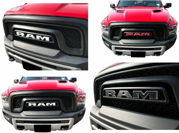 RAM Grille Emblem Overlay Decal   - 2019-2024 Ram 1500 Classic Warlock