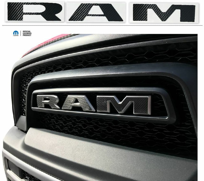 RAM Grille Emblem Overlay Decal   - 2019-2024 Ram 1500 Classic Warlock
