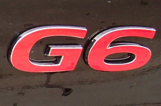 G6 Emblem Overlay Decal - Pontiac G6
