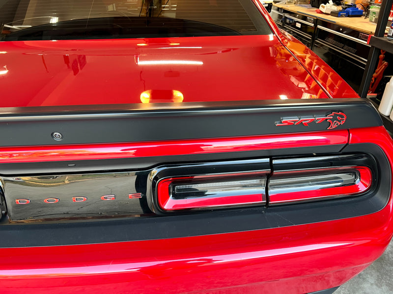 SRT Front and Rear Emblem Overlay Decals - 18-23 Challenger SRT Hellcat