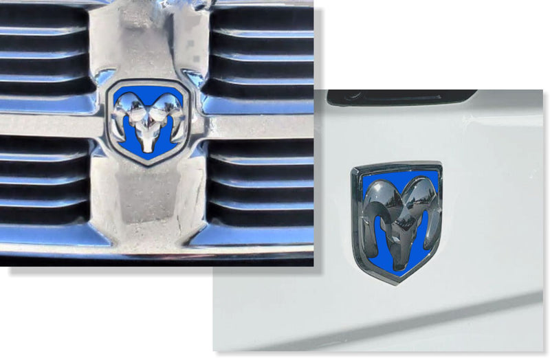 Ram Head Emblem Inlay Decals - 2013-2018 Ram 1500