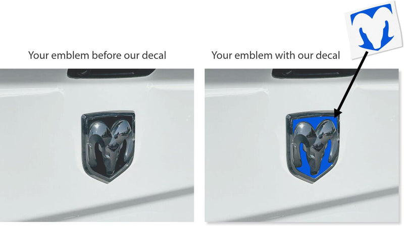 Ram Head Emblem Inlay Decals - 2013-2018 Ram 1500