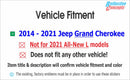 Jeep Emblem Overlay Decals   - 2014-2021 Grand Cherokee