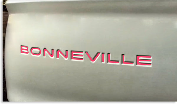 Rear Bumper BONNEVILLE Lettering Inlay Decal - 00-03 Bonneville