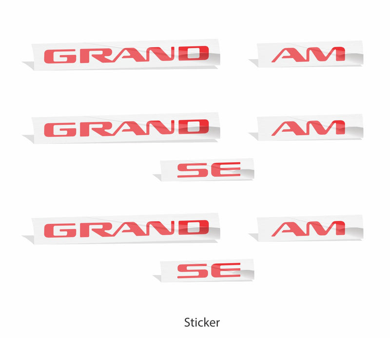 Badge Overlay Decals Door and Trunk - 99-05 Pontiac Grand Am SE