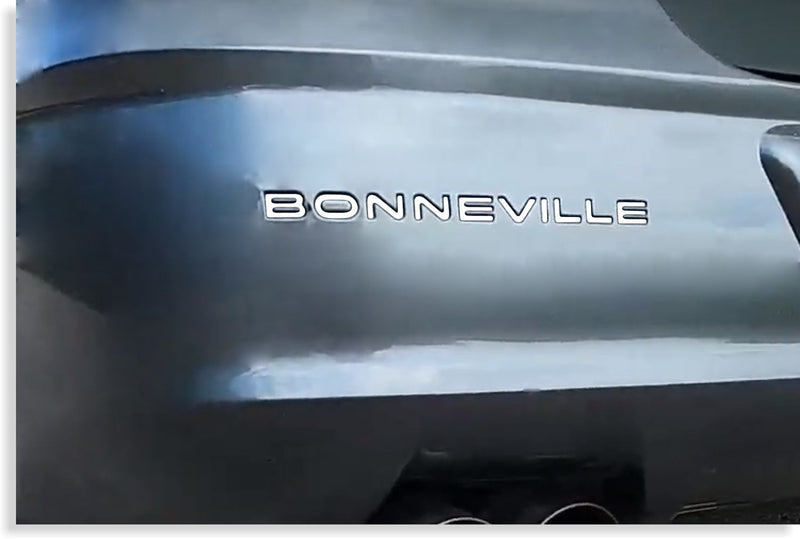 Rear Bumper BONNEVILLE Lettering Inlay Decal - 00-03 Bonneville