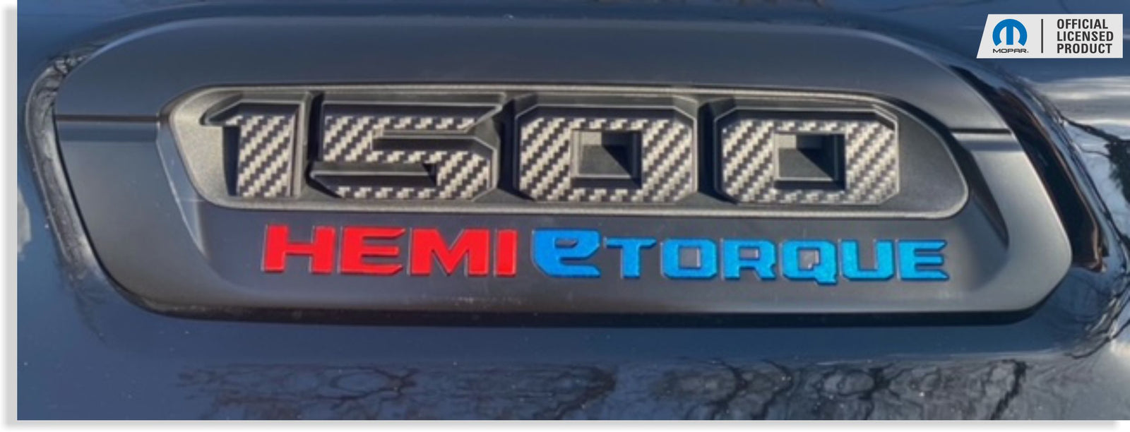 RAM 1500 DT HEMI ETORQUE Sport Hood Emblems Overlay Decal - Fits 2021-2024 - View #2
