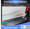 4x4 Emblem Overlay Decal - 2019-2026 Ram 1500, 2500, 3500