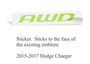 AWD Emblem Overlay Decal - 2015-2017 Dodge Charger
