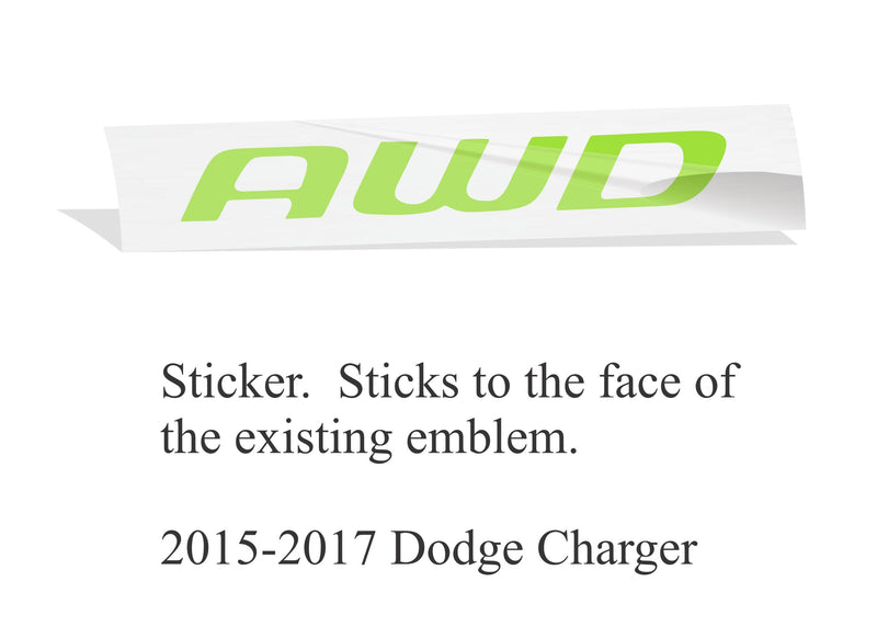 AWD Emblem Overlay Decal - 2015-2017 Dodge Charger