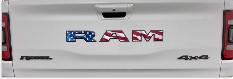RAM Tailgate Emblem Overlay Decal   - 2019-2024 Ram 1500 Rebel