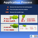 Hemi Emblem Overlay Decals (pair)  Dodge Challenger