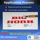 BIGHORN Emblem Inlay Decal - 2019-2026 Ram Big Horn