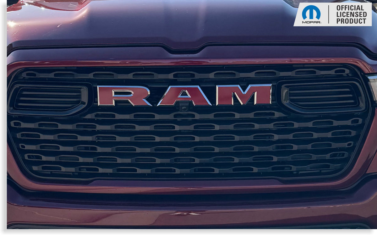 Mopar Matte Black RAM Grille Letters - For Dodge Ram 1500 (2019) - OEM 68298470AA - View #2