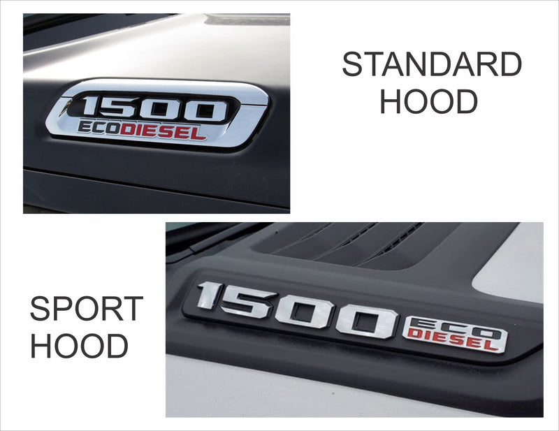1500 ECO DIESEL Hood Emblem Overlay Decals