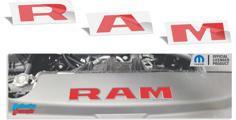 RAM Radiator Cover Lettering Overlay Decal - 2019-2024 Ram