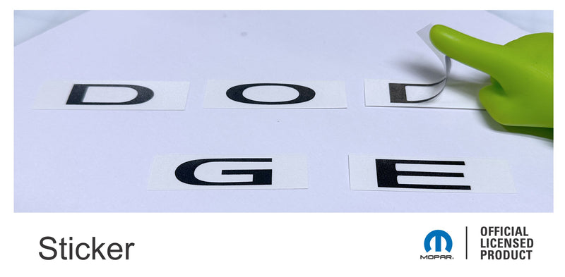 DODGE Trunk Lettering Emblem Overlay Decal - 2015-2023 Challenger
