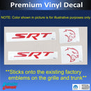 SRT Emblem Overlay Decals - 2018-2023 Dodge Charger SRT Hellcat