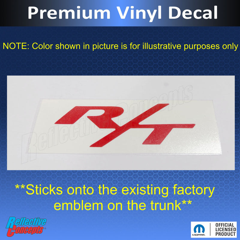 R/T Trunk Emblem Overlay Decal Sticker - Dodge Charger R/T