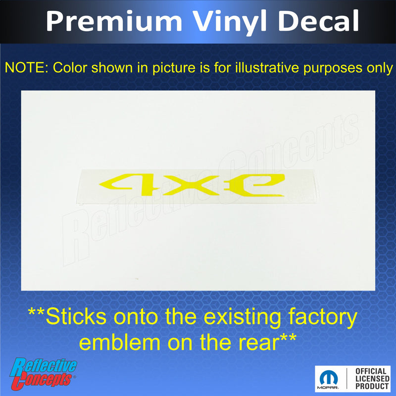 4xe Liftgate Emblem Overlay Decal  - 2021-2025 Wrangler 4xe
