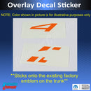 4 Rhombi  Trunk Emblem Overlay Decal - 2018-2023 Charger AWD