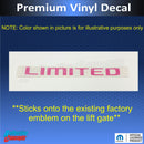 LIMITED Emblem Overlay Decal - 2021-2025 Grand Cherokee L