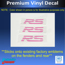 RS Badge Overlays (set of 3) - 93-02 Camaro RS