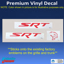 SRT Front and Rear Emblem Overlay Decals - 2017 Challenger SRT Hellcat