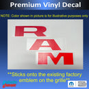 RAM Grille Emblem Overlay Decal   - 2025-2026 Ram 1500