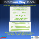Powered by SRT Engine Cover Overlay Decals - 2015-2023 Challenger Scat Pack