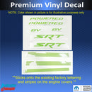 Powered by SRT Engine Cover Overlay Decals - 2015-2023 Charger Scat Pack