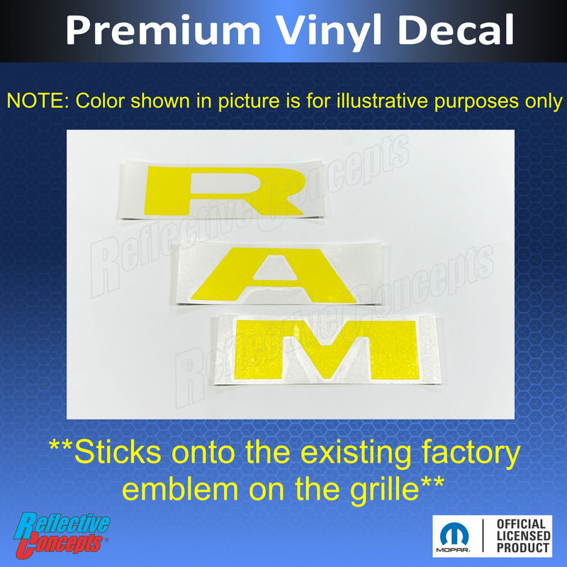 RAM Grille Emblem Overlay Decal   - 2019-2024 Ram 2500 3500