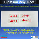 JEEP Center Cap Overlay Decals for Gladiator