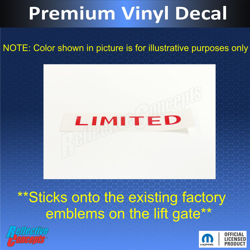 LIMITED Emblem Overlay Decal - 05-22 Jeep Grand Cherokee WK Limited