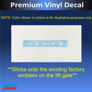 4x4 Emblem Overlay Decal - 2021-2025 Jeep Grand Cherokee L