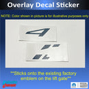 4 Rhombi - Liftgate Emblem Overlay Decal - 2018-2026 Durango AWD